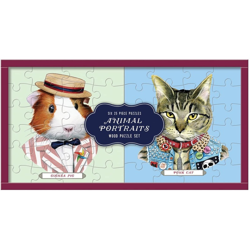 Berkley Bestiary Party Puzzle Set  6 x 25 Piece Jigsaw Puzzles (Galison)