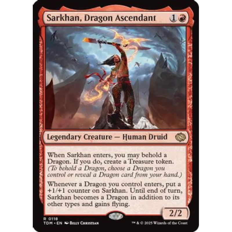 Sarkhan, Dragon Ascendant (TDM-118) – Tarkir: Dragonstorm Foil [Rare]