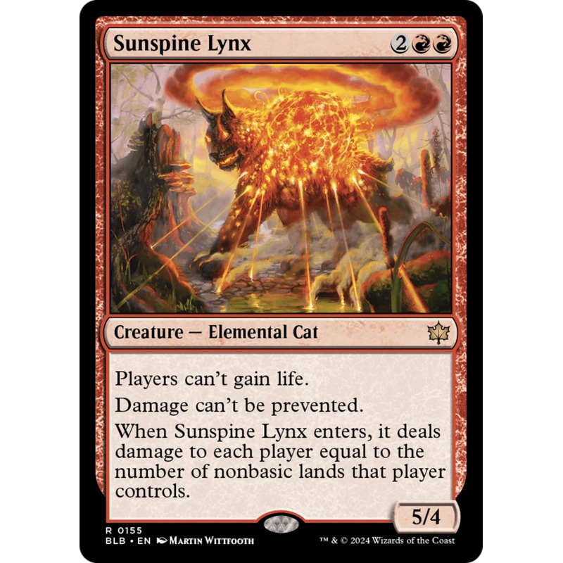 Sunspine Lynx (BLB-155) – Bloomburrow Foil [Rare]