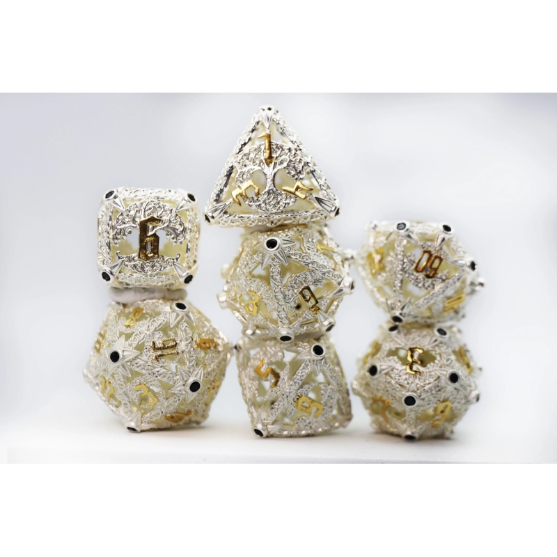 TREE OF MERCY HOLLOW METAL DICE SET