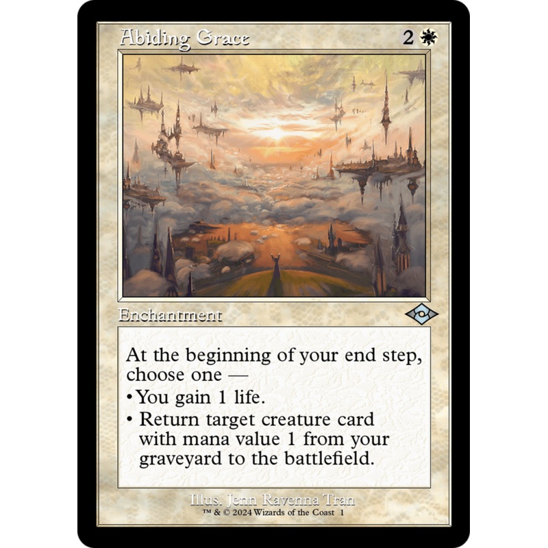 Abiding Grace (H2R-001) – Modern Horizons 2 Timeshifts Foil [Uncommon]
