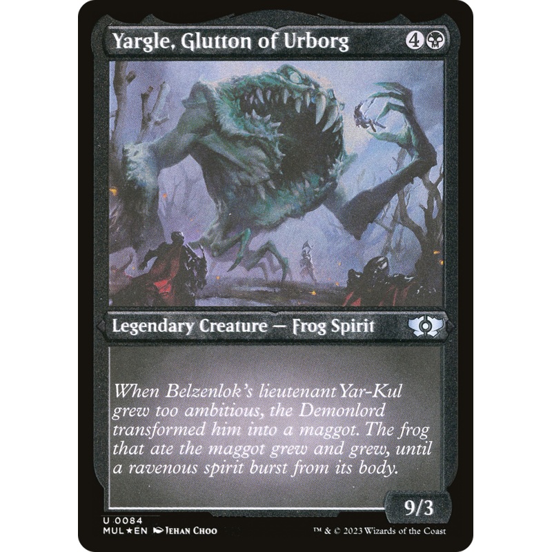 Yargle, Glutton of Urborg (MUL-084) – Multiverse Legends Etched Foil [Uncommon]