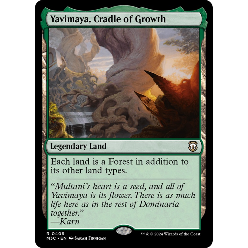 Yavimaya, Cradle of Growth (M3C-409) – Modern Horizons 3 Commander Foil [Rare]