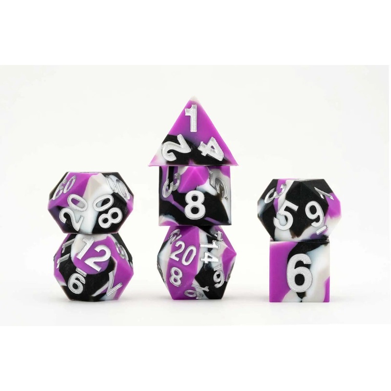7ct Sharp Edge Silicone Pride Dice (9 options) 7ct SLC Pride Asexual