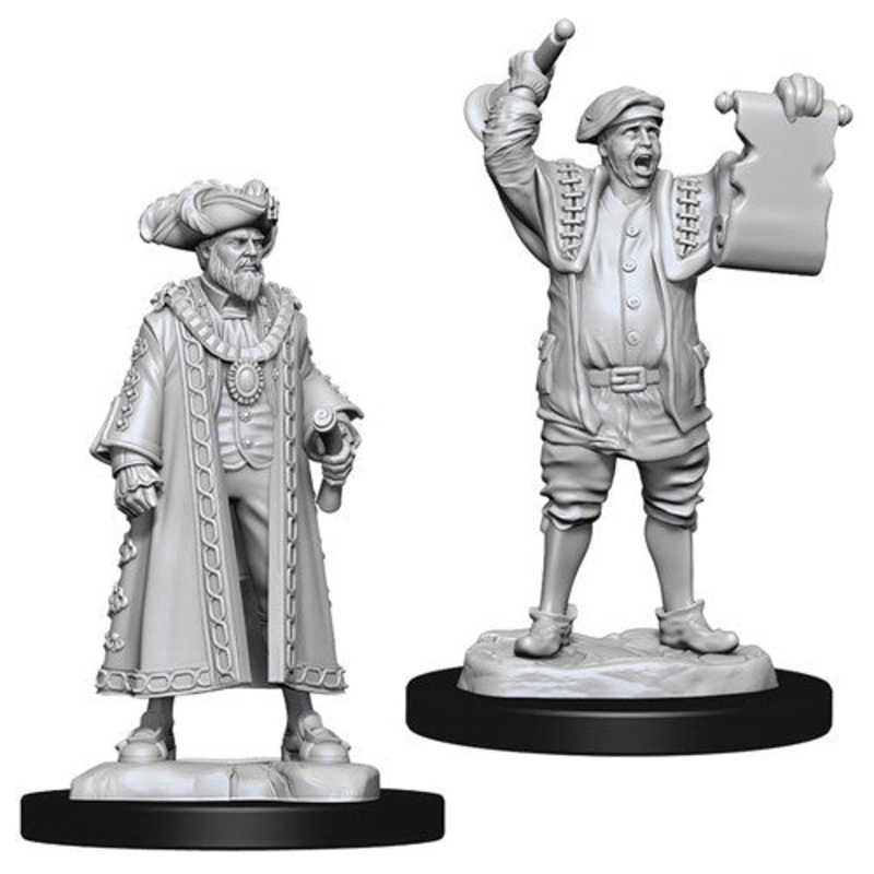 WizKids Deep Cuts Unpainted Miniatures: Mayor & Town Crier