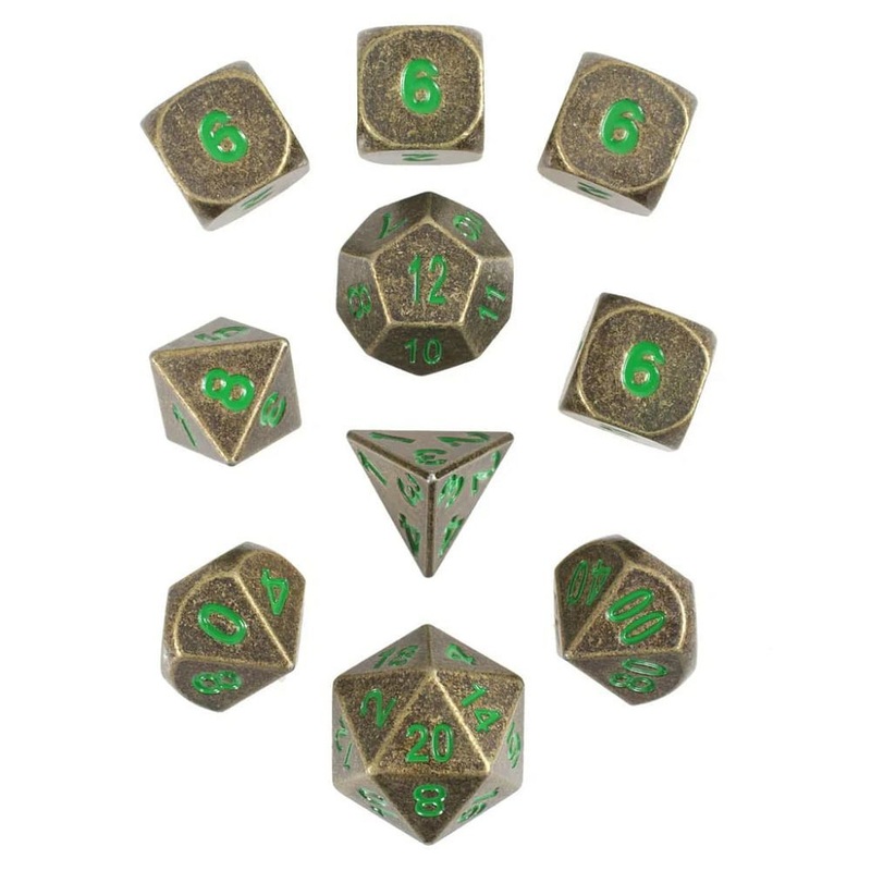 10ct Dragon’s Gold Metal Dice