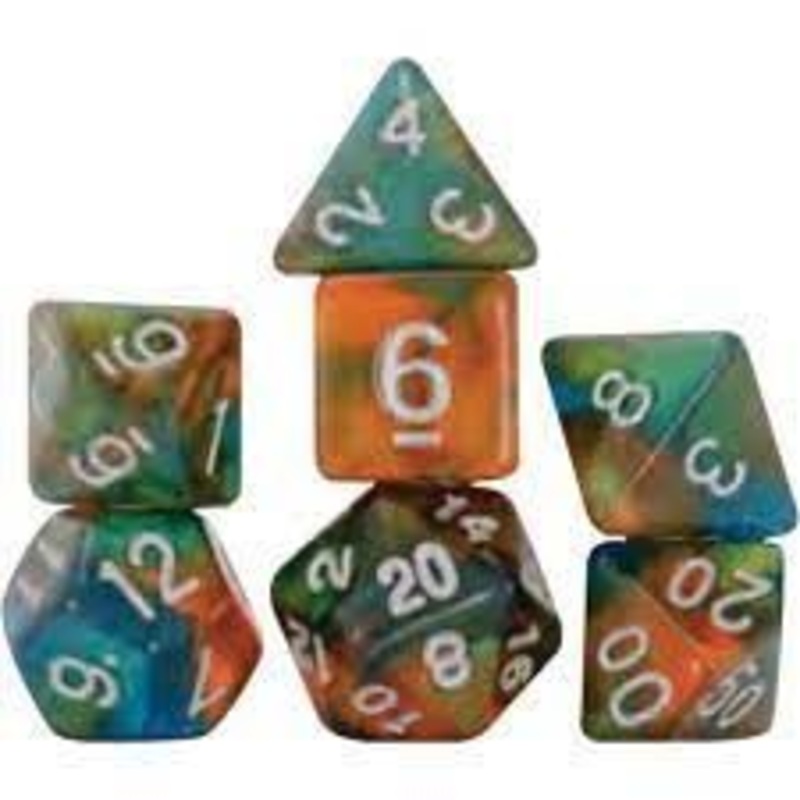 Sirius Dice 7ct Polyhedral Dice Set – Persimmon Punch