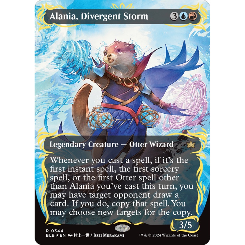 Alania, Divergent Storm (BLB-344) – Bloomburrow: (Showcase) (Borderless) Foil [Rare]