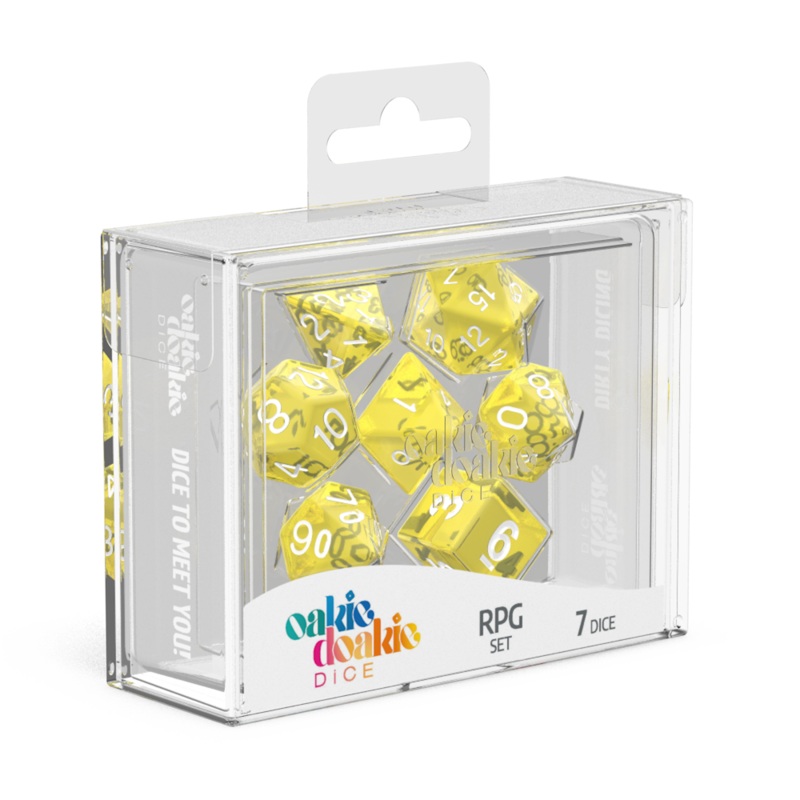 RPG Set – Translucent – Yellow (7 dice)