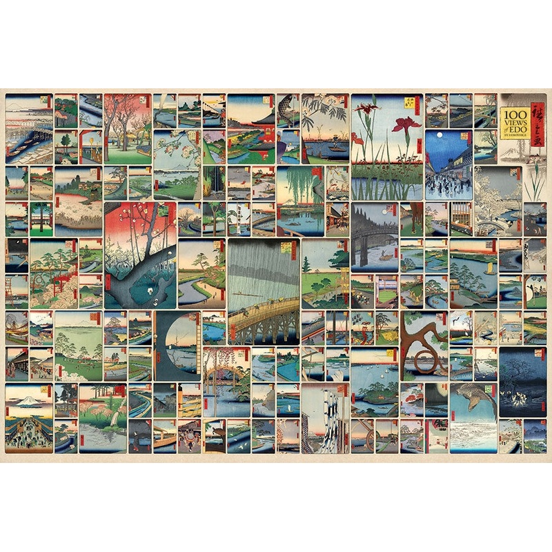 100 Famous Views of Edo  2000 Piece Jigsaw Puzzle (Cobble Hill)