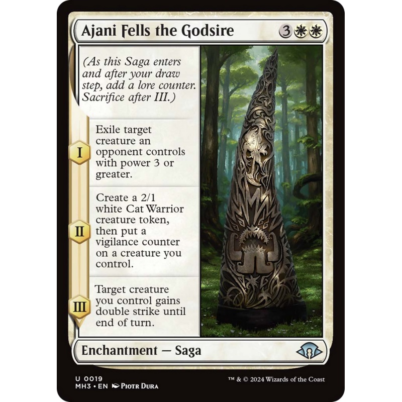 Ajani Fells the Godsire (MH3-019) – Modern Horizons 3 [Uncommon]