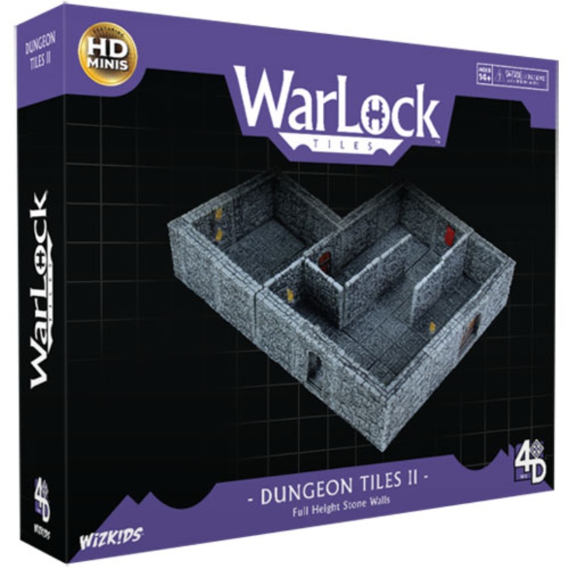 WarLock Tiles: Dungeon Tiles 2 – Full Height Stone Walls
