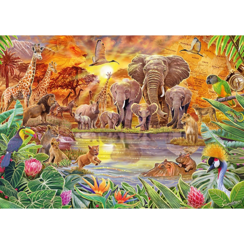 African Kingdom by Steve Sundram  1000 Piece Jigsaw Puzzle (Schmidt)