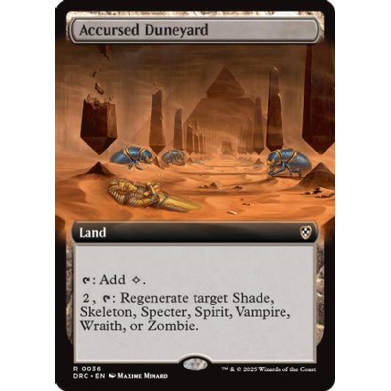Accursed Duneyard (Extended Art) (DRC-036) – Commander: Aetherdrift [Rare]
