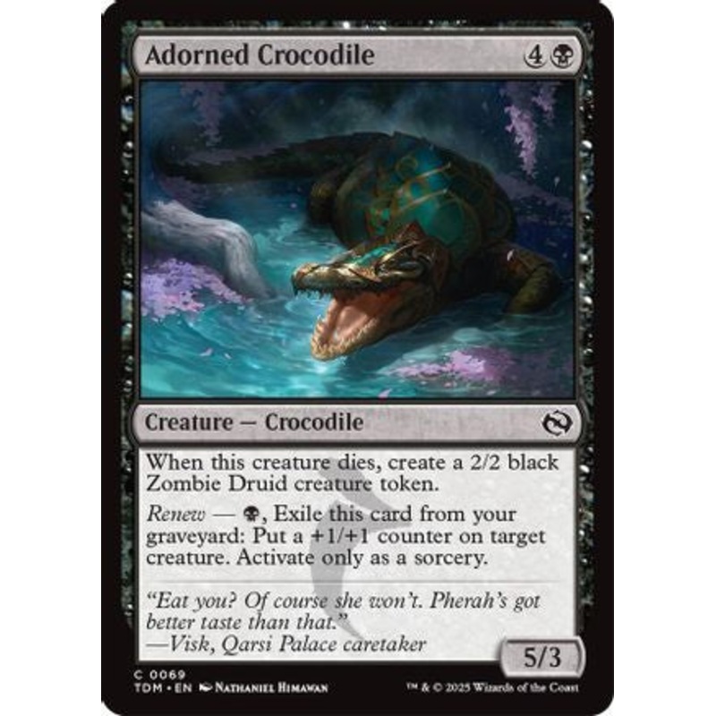 Adorned Crocodile (TDM-069) – Tarkir: Dragonstorm [Common]