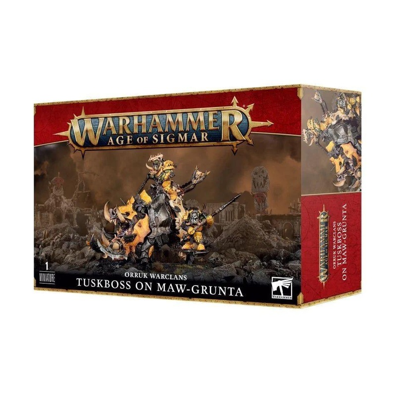 Age of Sigmar Orruk Warclans: Tuskboss on Maw-grunta AoS OWC Tuskboss Grunta