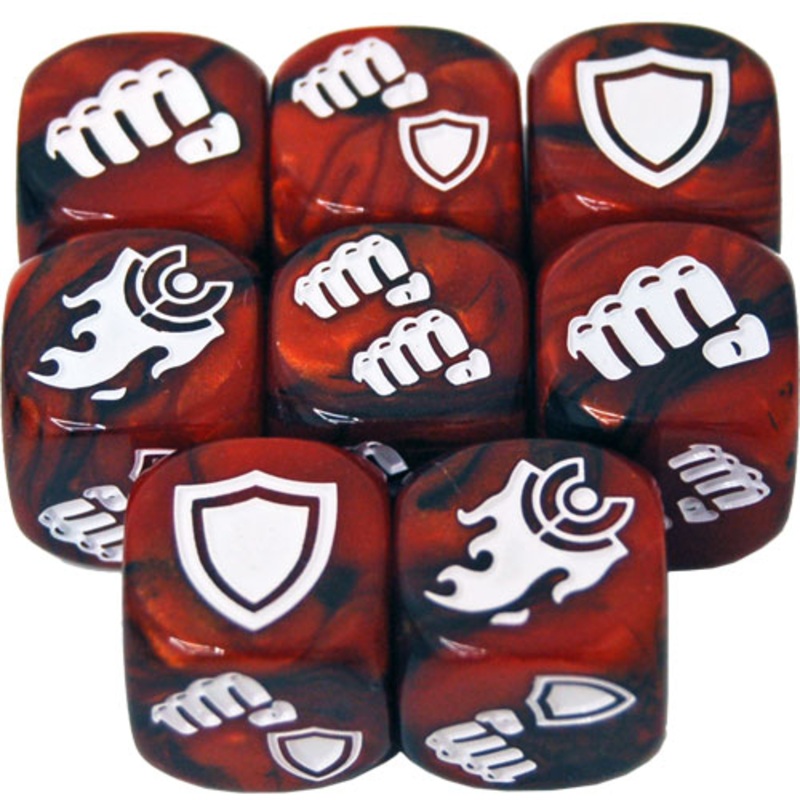 Street Fighter Miniatures Game: Red Battle Dice (8) (Clearance)