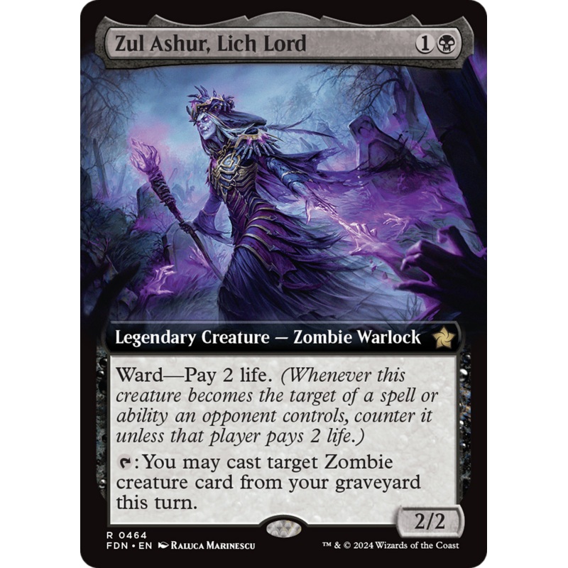 Zul Ashur, Lich Lord (FDN-464) – Foundations: (Extended Art) Foil [Rare]