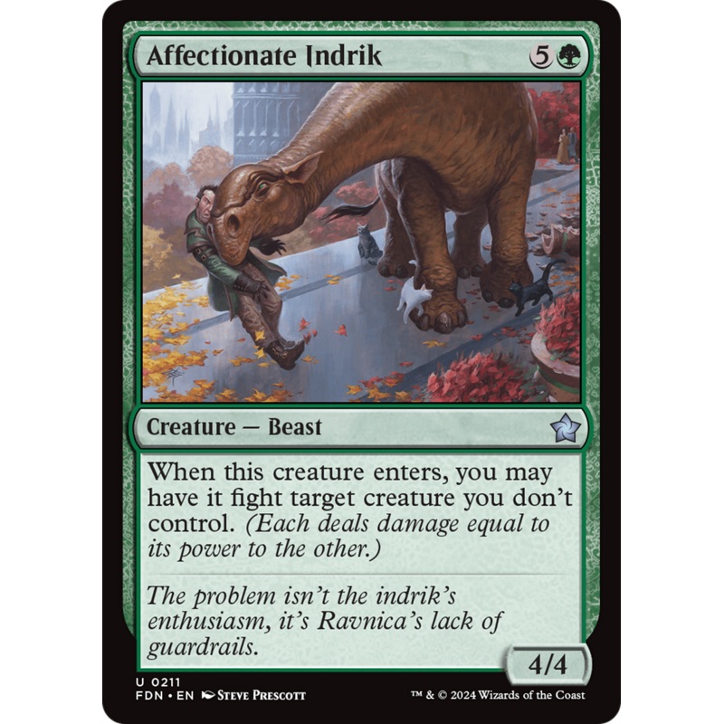 Affectionate Indrik (FDN-211) – Foundations Foil [Uncommon]