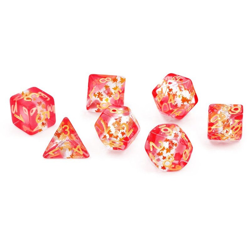 Sirius Dice 7ct Polyhedral Dice Set Maple Leaf 7ct Maple Leaf
