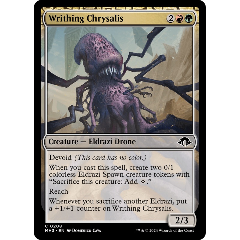 Writhing Chrysalis (MH3-208) – Modern Horizons 3: (devoid) [Common]