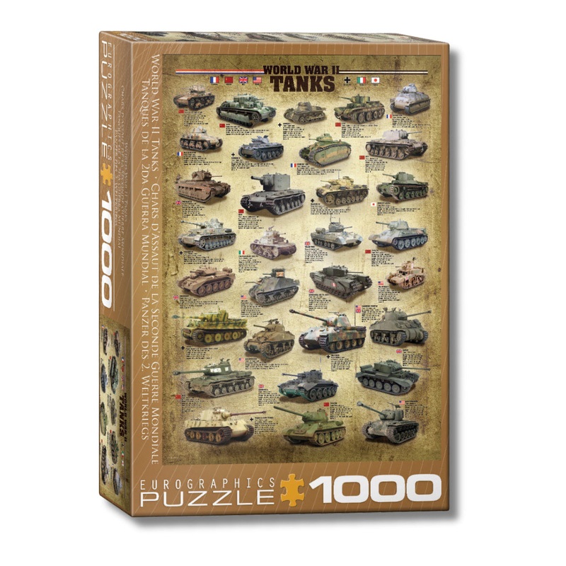 World War II Tanks 1000 Piece Puzzle