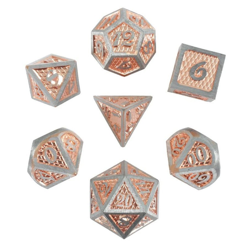 7ct Copper Drake Metal Dice