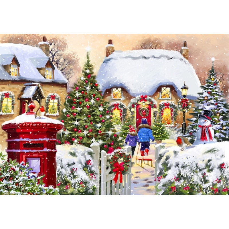 Winter Cottage  1000 Piece Jigsaw Puzzle (Bluebird)