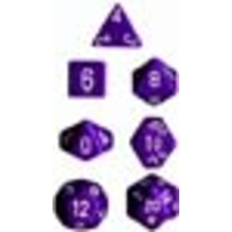 Chessex Dice Set: Opaque Purple w/White (7)
