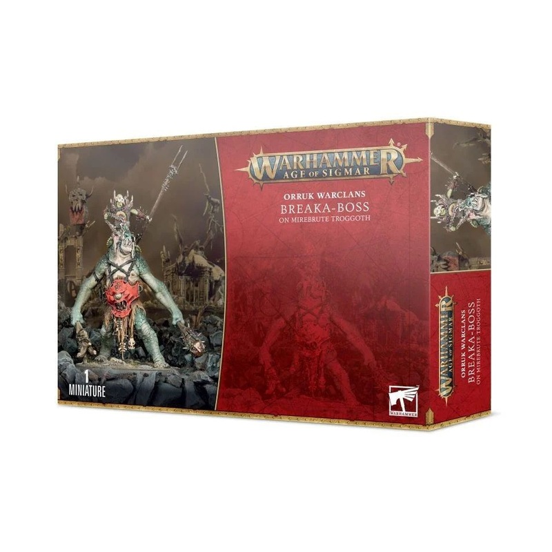 Age of Sigmar Orruk Warclans Breaka-boss on Mirebrute AoS Breaka-boss on Mirebrute