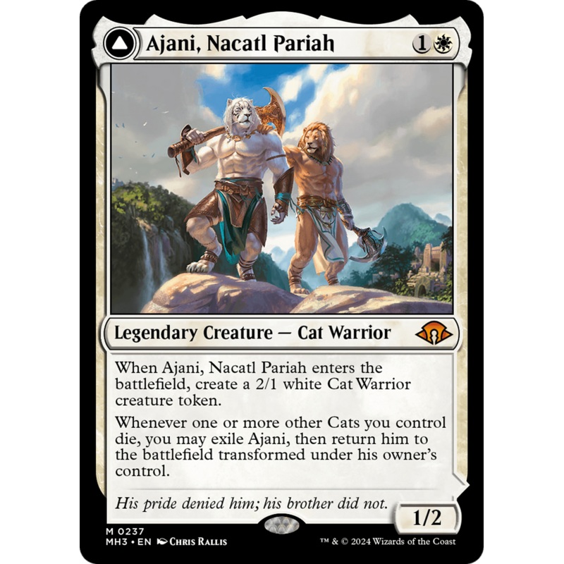 Ajani, Nacatl Pariah // Ajani, Nacatl Avenger (MH3-237) – Modern Horizons 3 [Mythic]