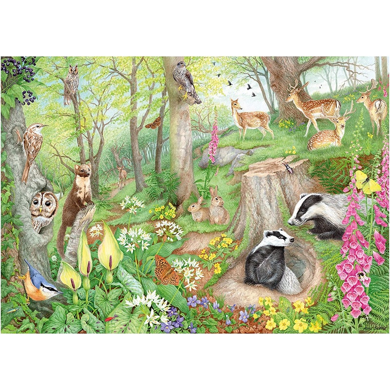 Woodland Wildlife  1000 Piece Jigsaw Puzzle (Falcon De Luxe)