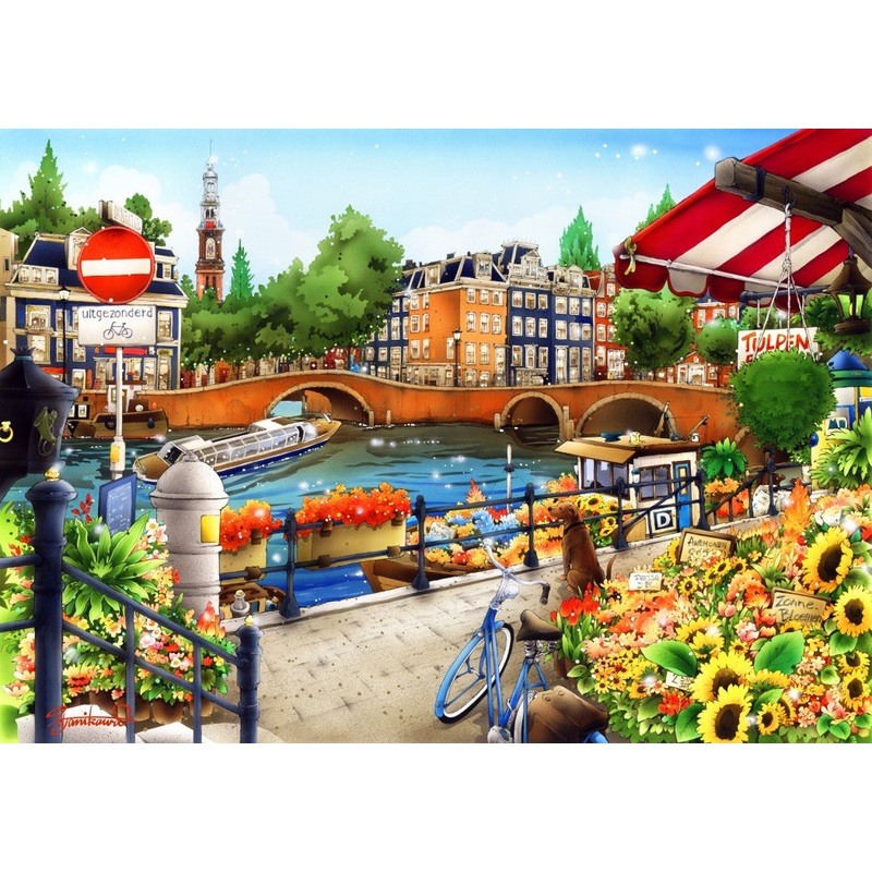 Amsterdam  1500 Piece Jigsaw Puzzle (Bluebird Puzzle)
