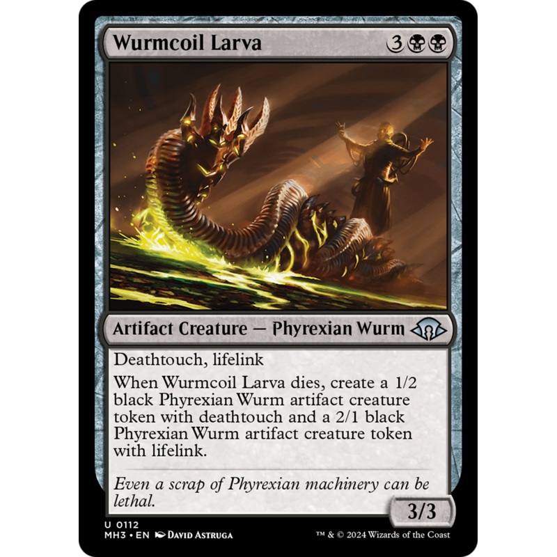 Wurmcoil Larva (MH3-112) – Modern Horizons 3 [Uncommon]