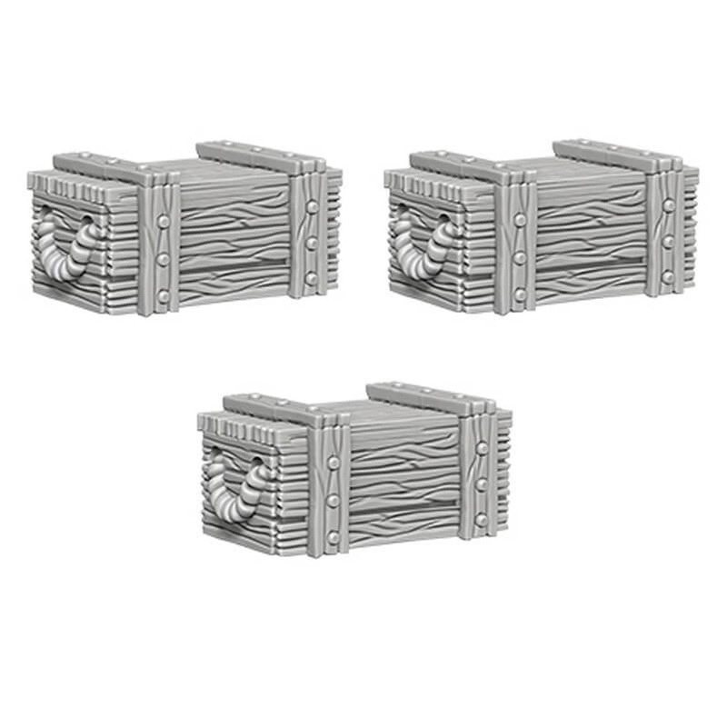 WizKids Deep Cuts Unpainted Miniatures: Crates