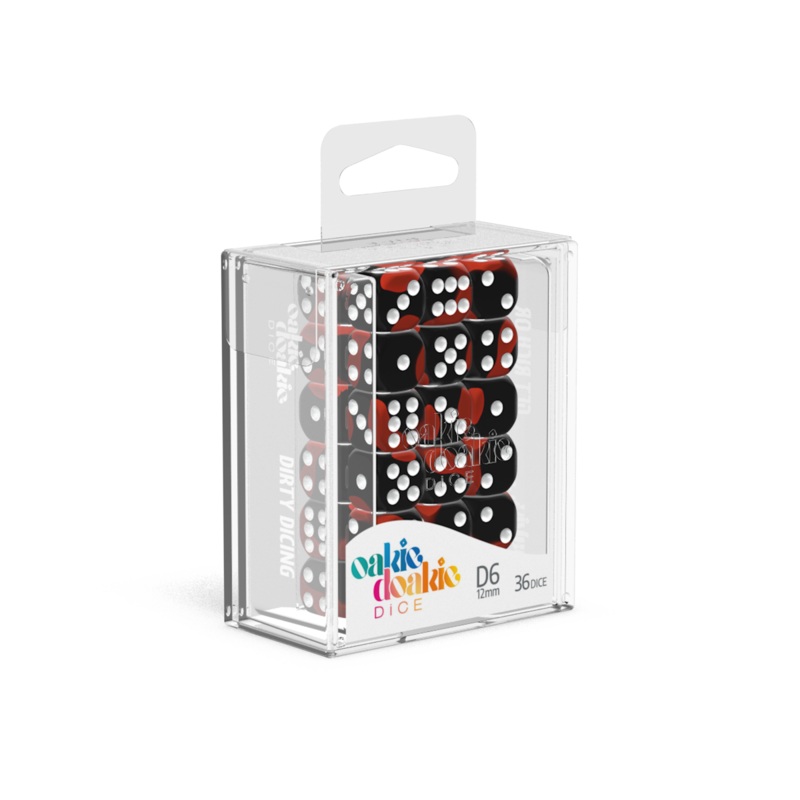 12mm D6 Set – Glow in the Dark – Lava (36 dice)