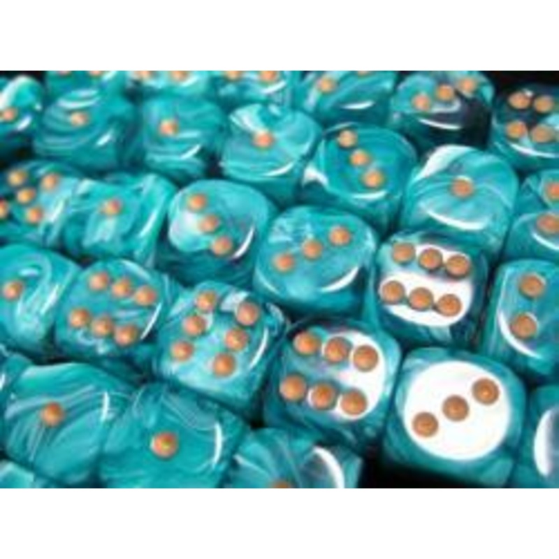 Vortex: 12mm D6 Teal / Gold Set (36)