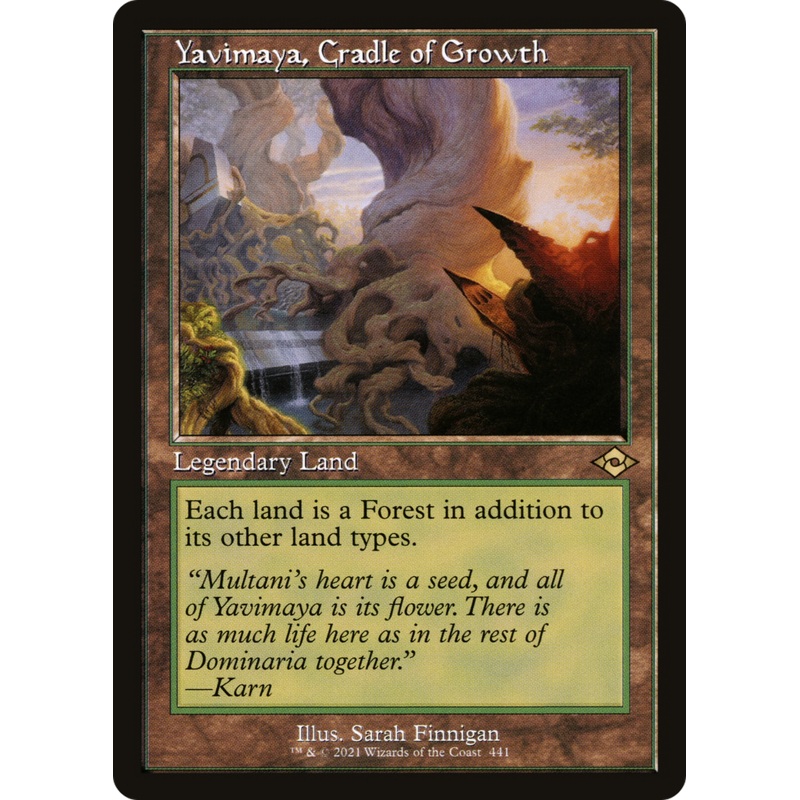 Yavimaya, Cradle of Growth (MH2-441) – Modern Horizons 2 Foil [Rare] Retro Frame