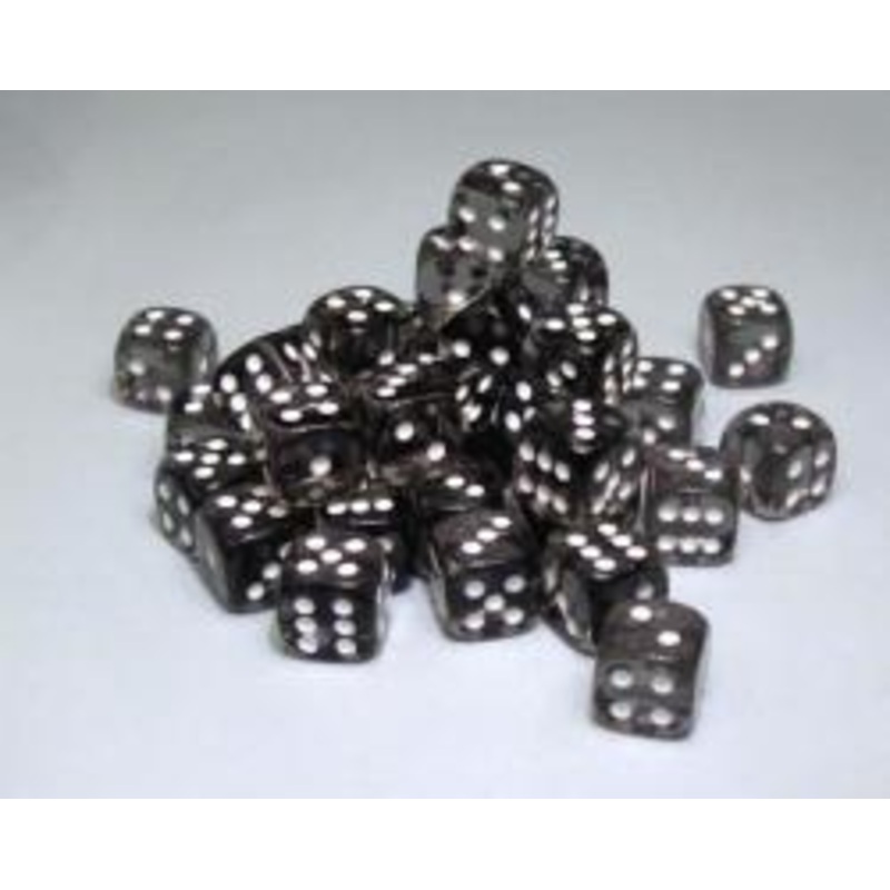 Translucent 12mm D6 Smoke/White (36)