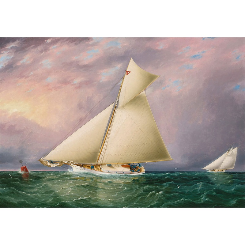 Yacht Race In New York Harbor by James Edward Buttersworth 250 Pieces 16″ x 10.1″