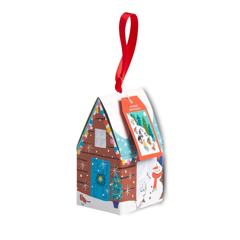 Winter Sledding 130 Piece Mini Puzzle Ornament