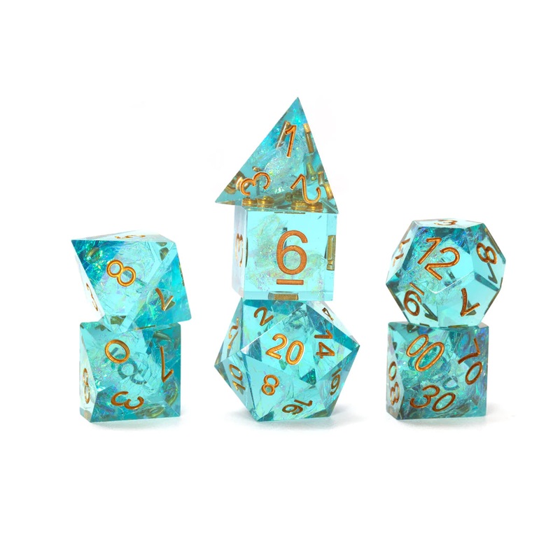 Sirius 7ct Polyhedral Dice: Sharp Aqua Fairy 7ct Sharp Aqua Fairy