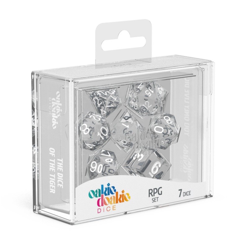 RPG Set – Translucent – Clear (7 dice)