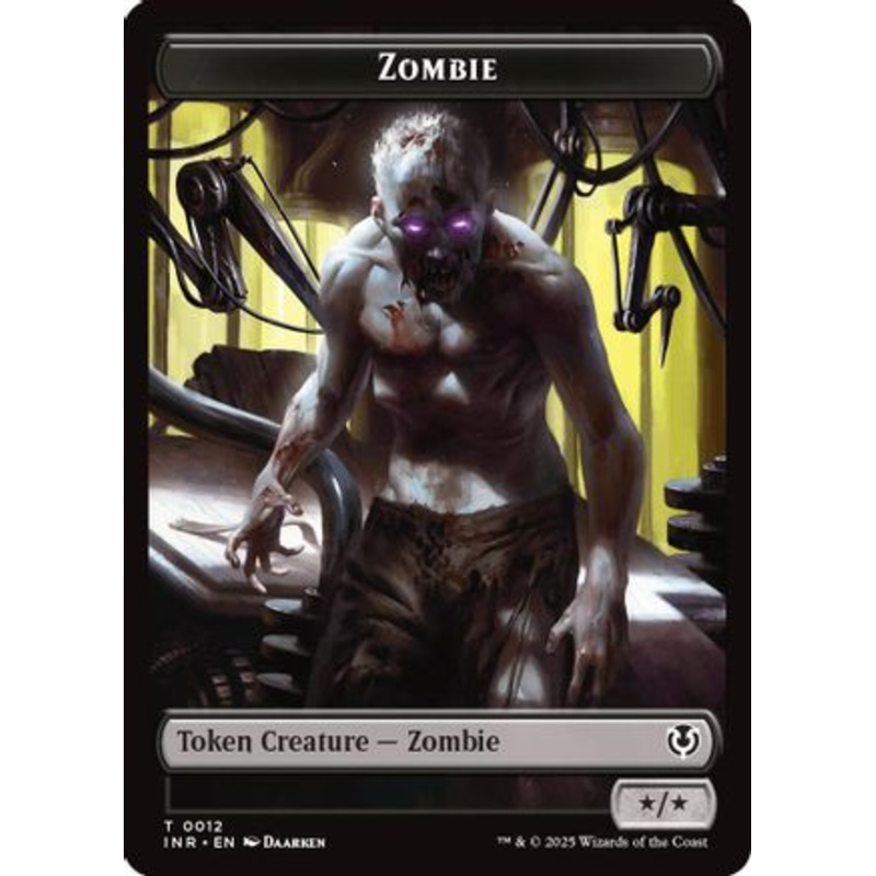 Zombie (0011) // Zombie (0012) Double-Sided Token (INR-11 // 12) – Innistrad Remastered Foil [Token]