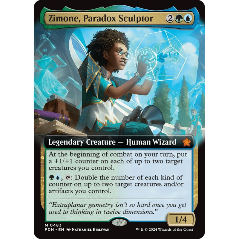 Zimone, Paradox Sculptor (FDN-483) – Foundations: (Extended Art) [Mythic]