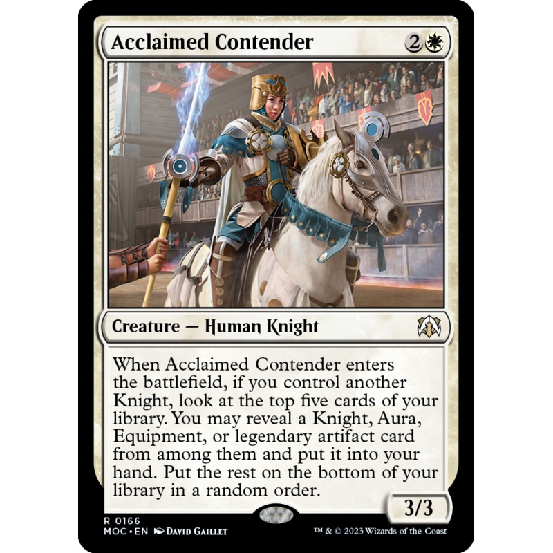 Acclaimed Contender (MOC-166) – March of the Machine Commander [Rare]