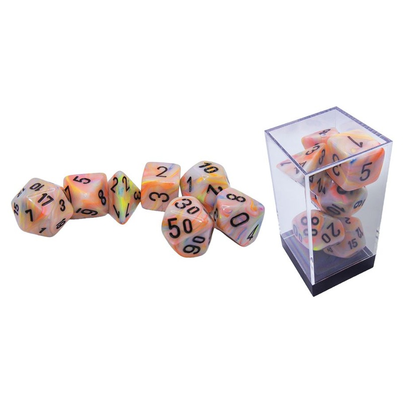 Chessex – 7-Set Mega Hedrals: Festive Circus/Black
