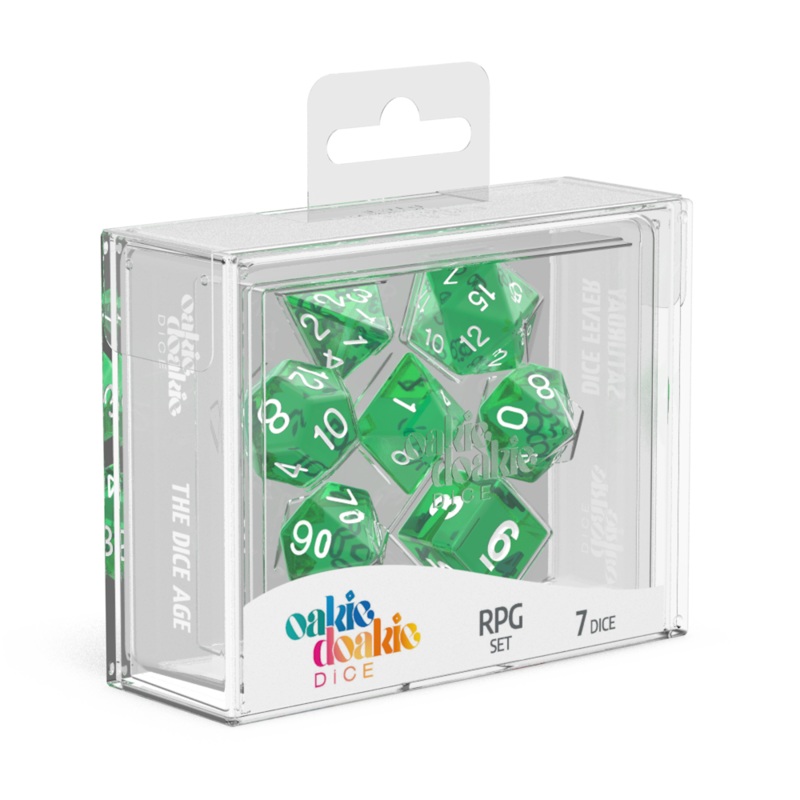 RPG Set – Translucent – Green (7 dice)