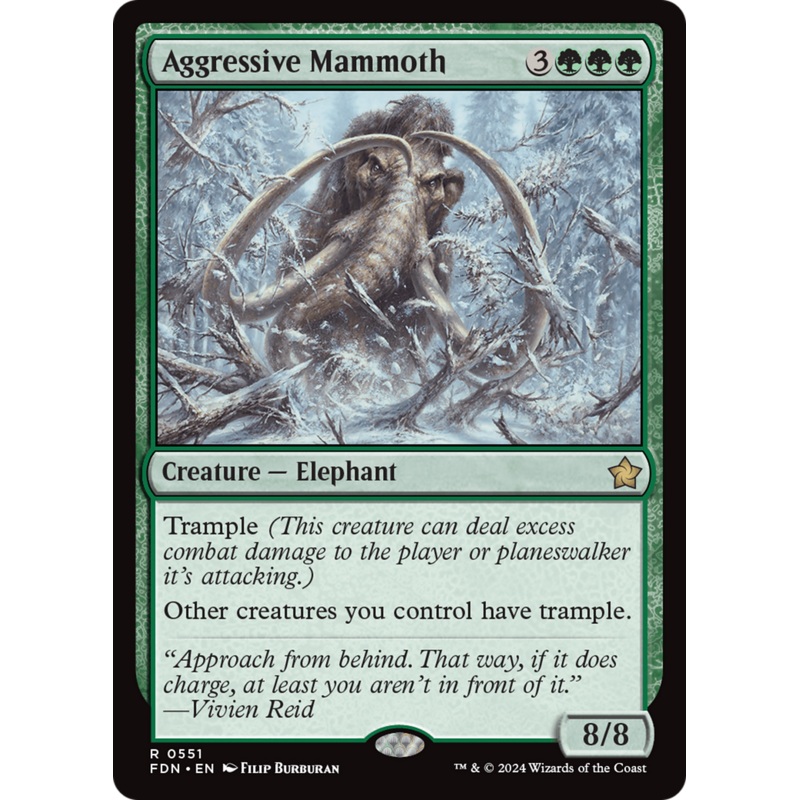 Aggressive Mammoth (FDN-551) – Foundations [Rare]