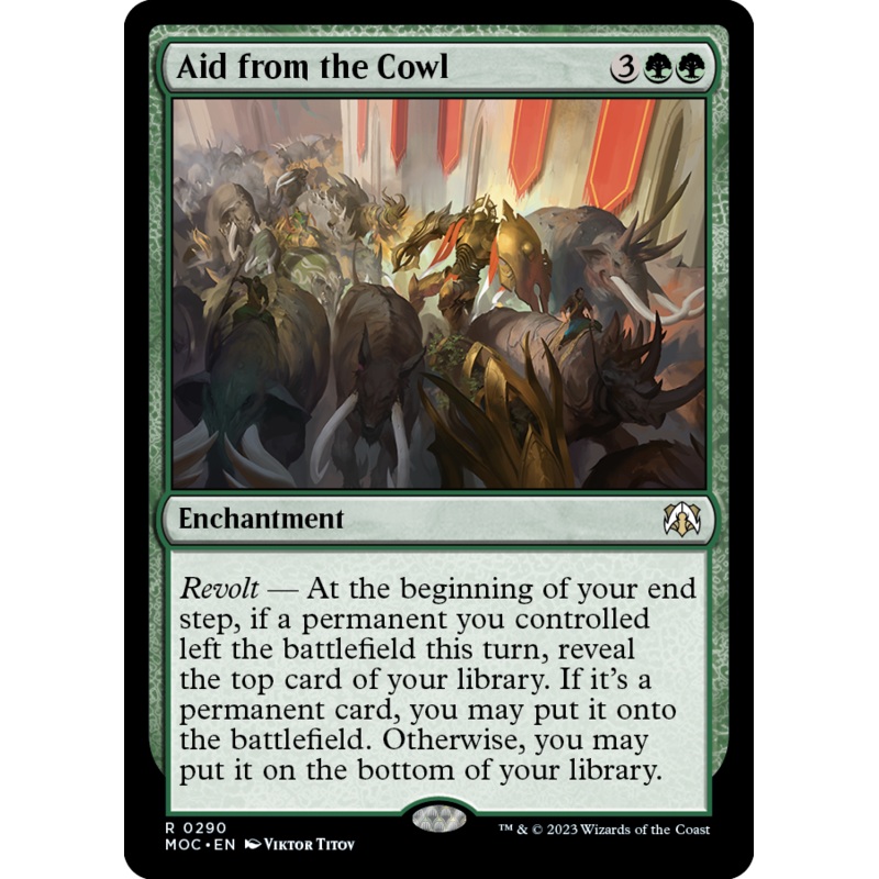 Aid from the Cowl (MOC-290) – March of the Machine Commander [Rare]